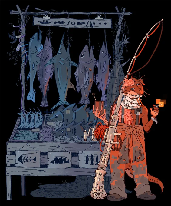 Getting myself back in2 the groove. Here is a Fish Salesmen 