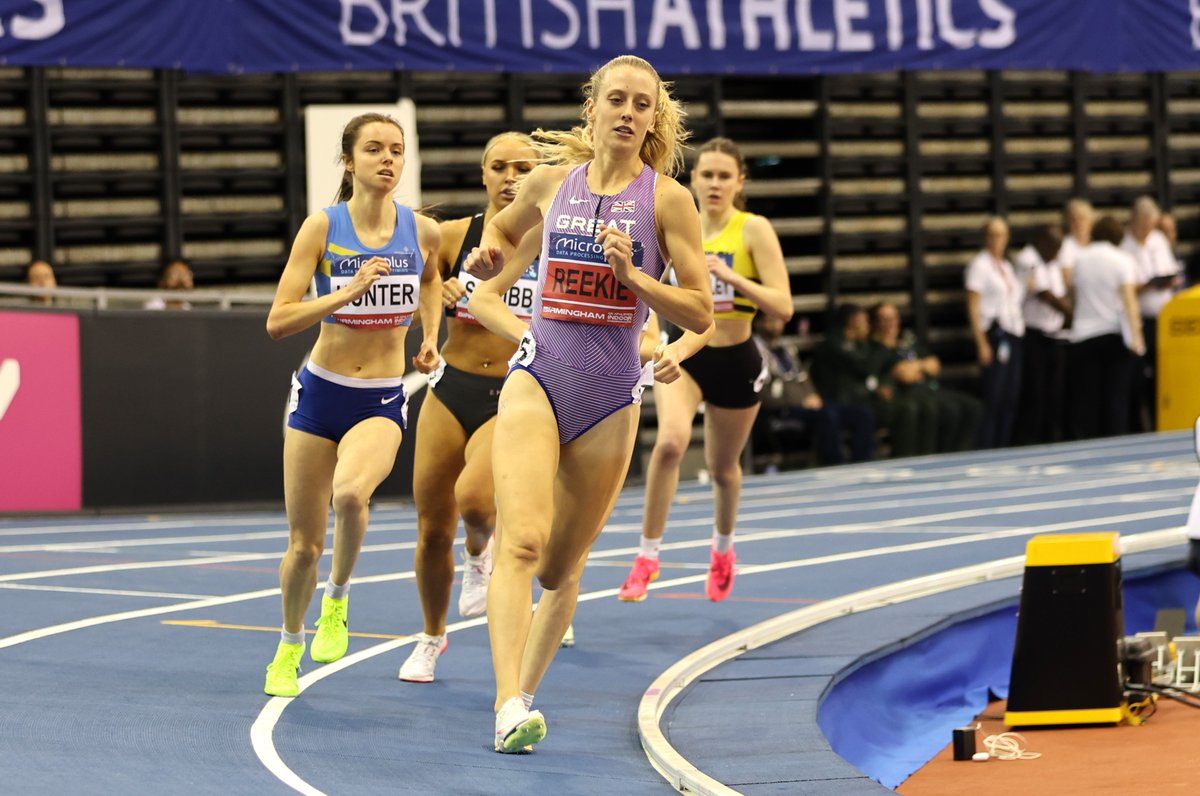 British Indoor Championships - @JemmaReekie, @IsabelleBoffey and @erinwallace___ won their 800m heats and will be joined by Ellie Baker, Grace Van Agnew, Indienne King and Emily Simpson in the final 🔥