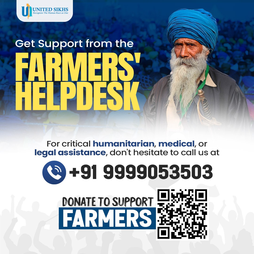 unitedsikhs's tweet photo. How can you support the farmers?
1. Spread the word about the Farmers’ Support Helpdesk. Call +91 9999053503
2. Make a donation (https://t.co/FOlTmtrY0P) to support our initiatives, offering:
- Humanitarian assistance through relief camps.
- Legal representation for farmers in need.
- Free ambulance services for emergency medical care.
3. Join our mission by volunteering at our relief camps. We particularly welcome nurses, doctors, and other healthcare professionals. (https://t.co/WDXPKXdJkS)
#supportreliefefforts #supportfarmers  #NoFarmersNoFood