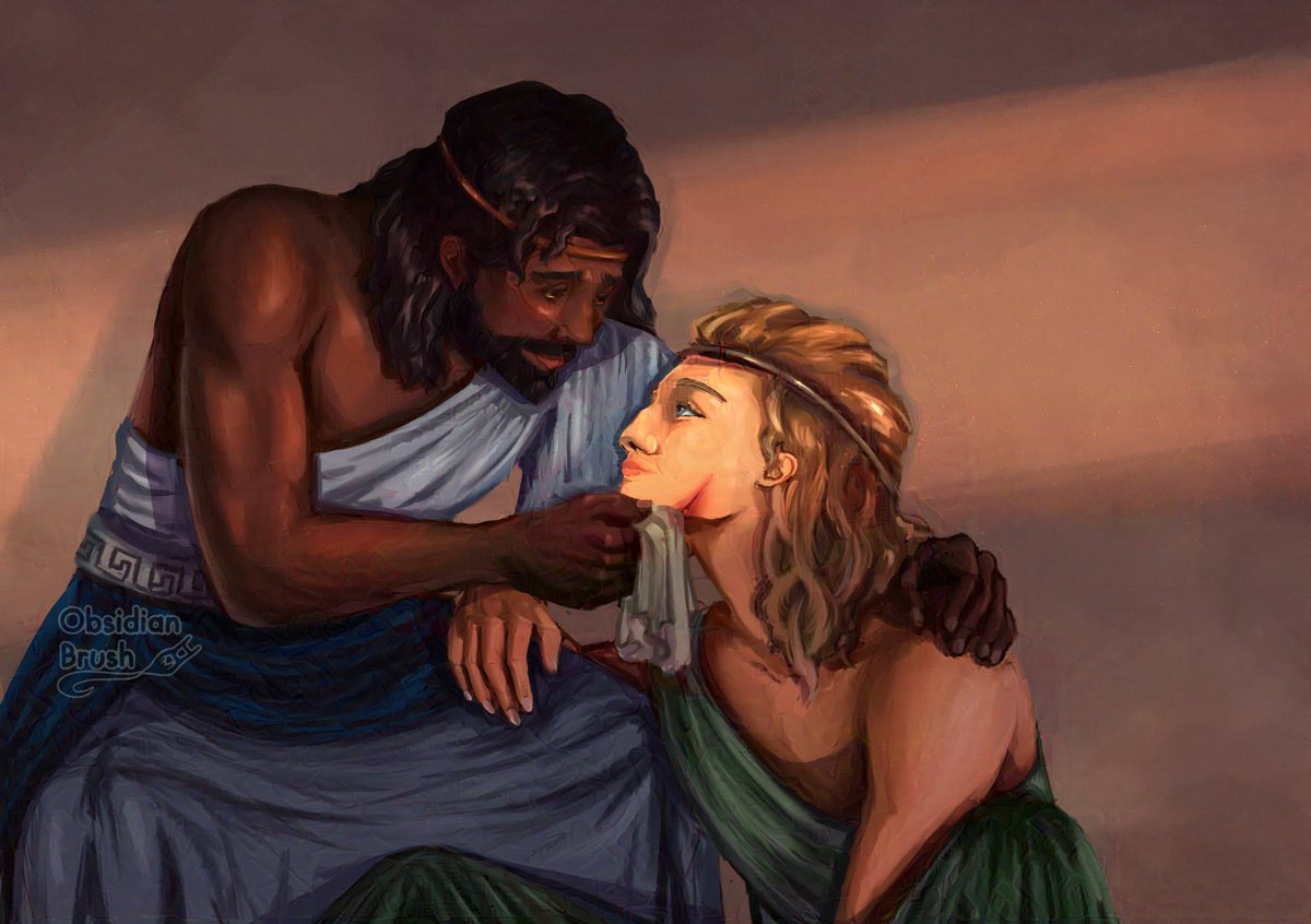 DeltaChipCookie's tweet photo. Sing, O Muse, the wrath of Achilles.
Reference by AdorkaStock 
Also posted over on my new account, @ObsidianBrush https://t.co/GmNIeGYG6o