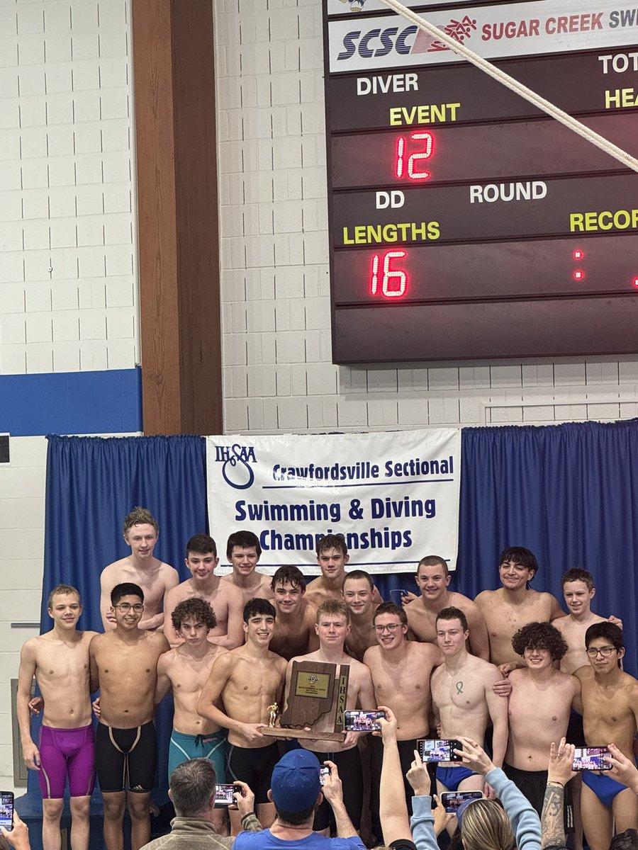 Your Boys Swimming and Diving Sectional Champions!