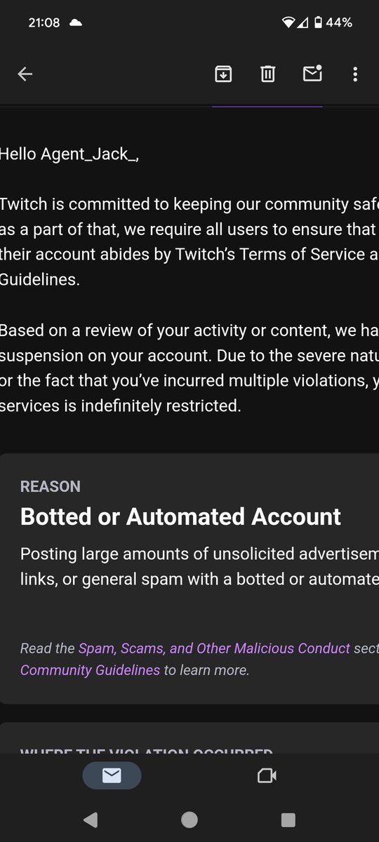 Agent_Jack_'s tweet photo. @Twitch I'm definitely not a robot or an automatic account....do you need me to prove it.... I can pass catcha's lol https://t.co/AMeOW4T3vX