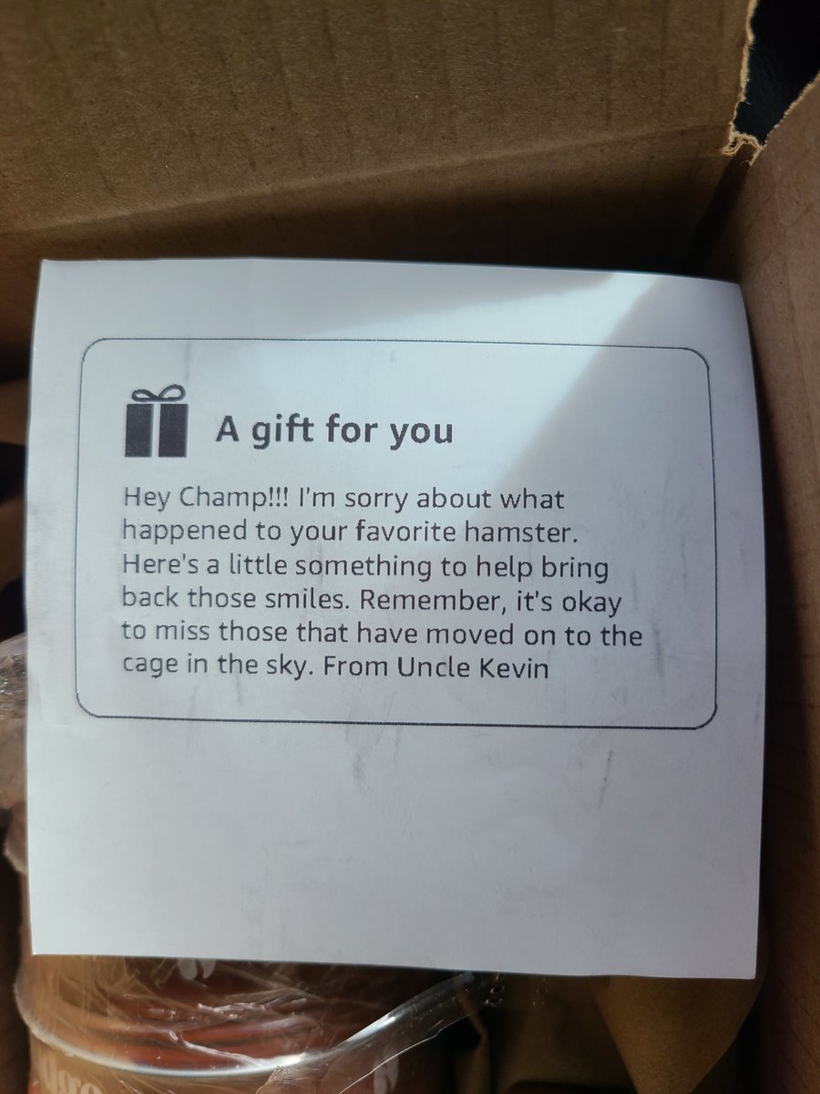 whenever i buy something expensive on amazon i write a fake gift note so that if someone steals my package they'll feel guilty about it and return it
