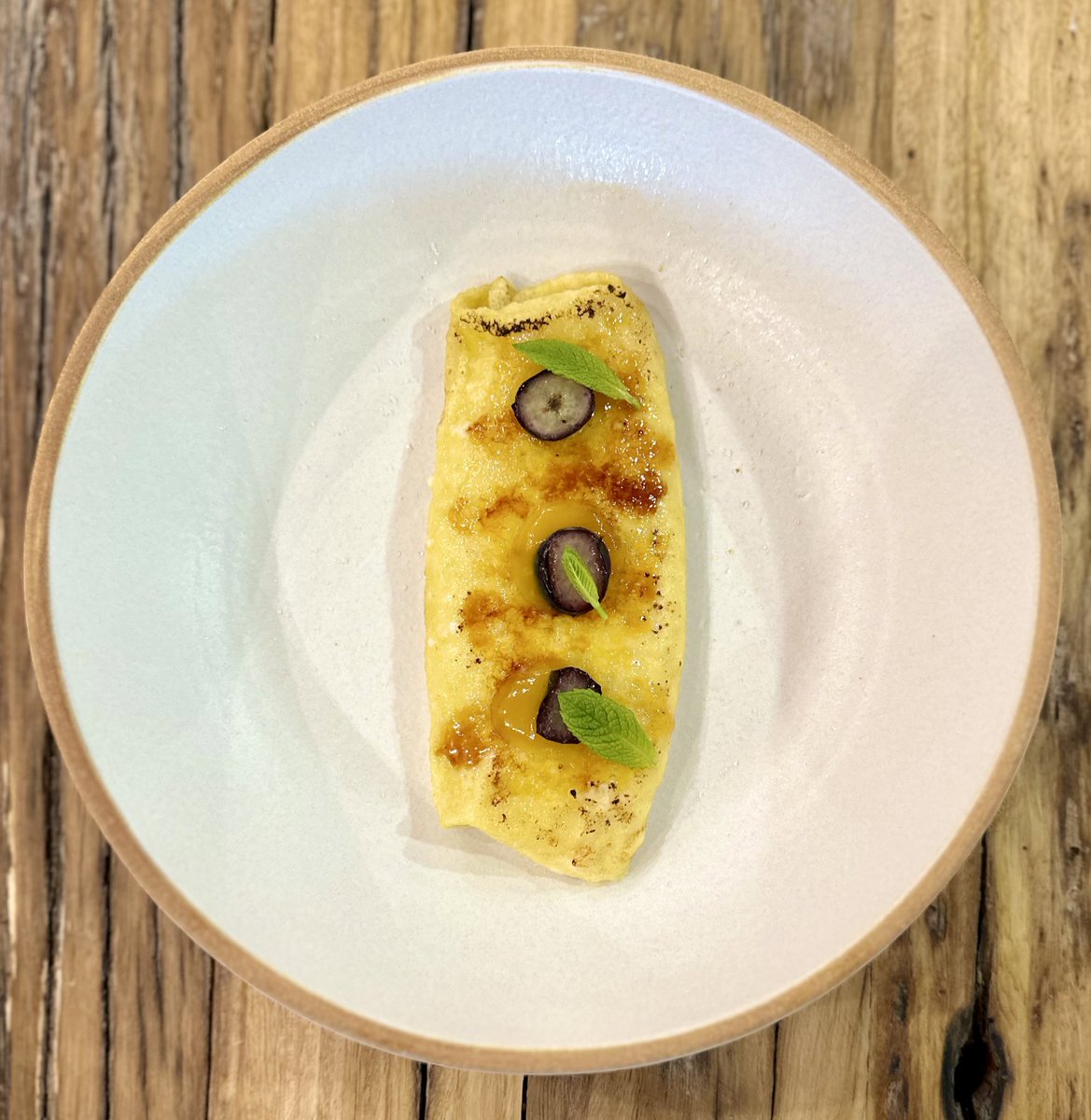 Filloa rellena de arroz con leche
#Balarés 🌱