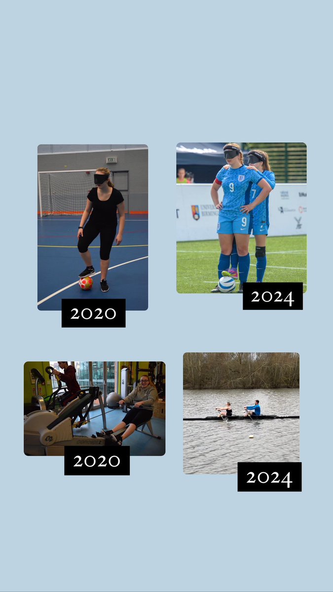 Can’t believe how my journey has played out 4 years ago today I attended RNC have a go day where I was scouted for blind football and now play for England And went on my very first erg and now training for rowing and at GB time trials this weekend #TrustTheProcess