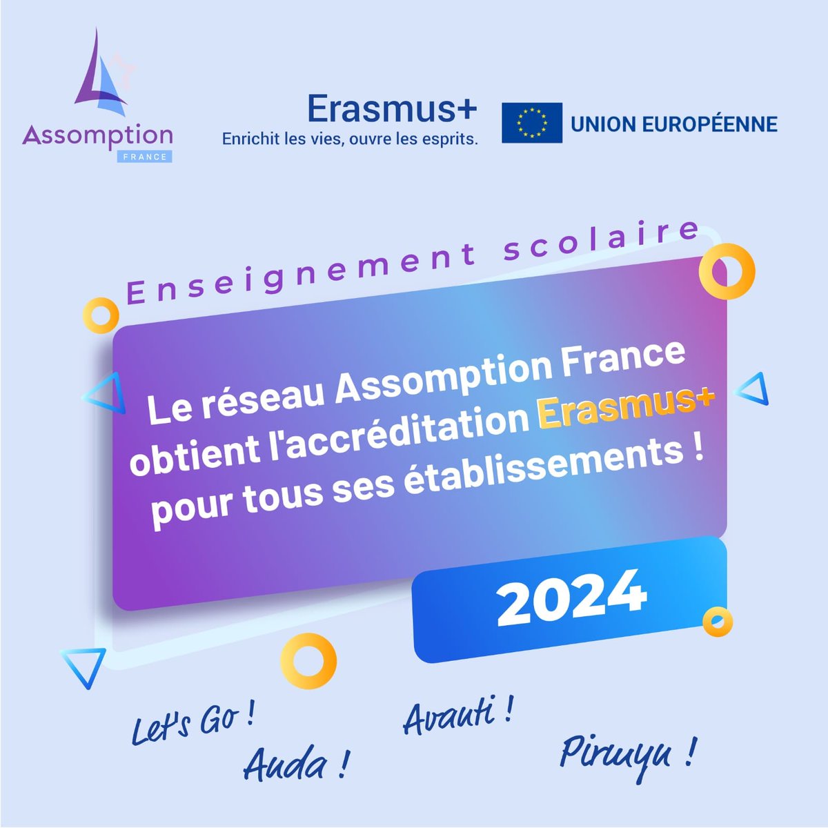 AssomptionF's tweet photo. Grâce à Erasmus+, les formations Assomption France s'ouvrent à la dimension européenne ! https://t.co/MFiVmzJIQL
