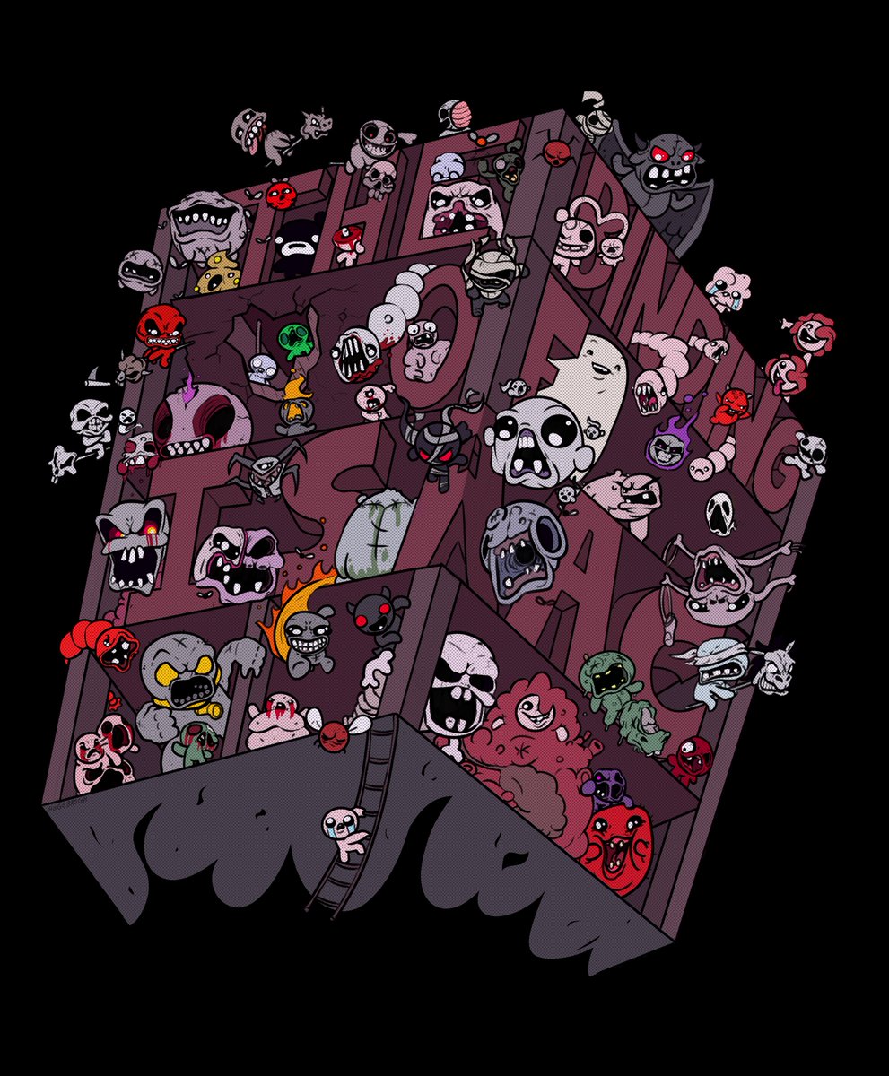 Spreading love to a hard fricken game #thebindingofisaac #videogame #hogobrogh #art #cartoon <a href="/edmundmcmillen/">🜏 Edmund McMillen 🜏</a>