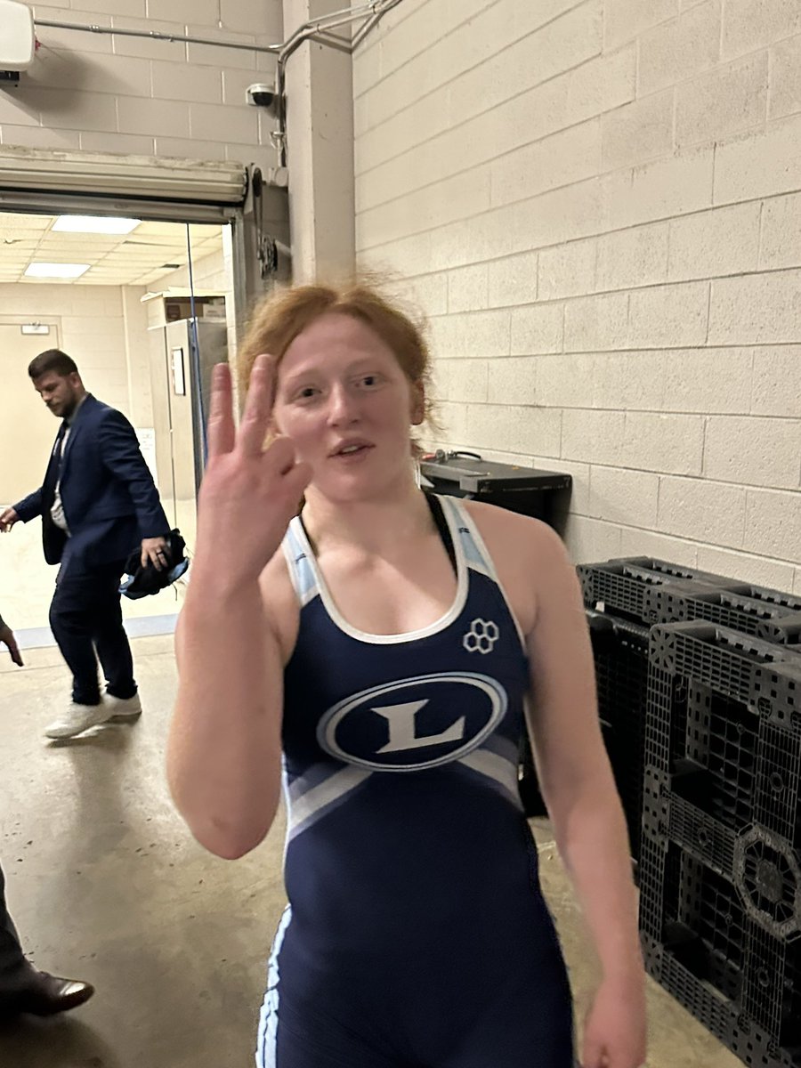 lovettathletics's tweet photo. Continuing to add on to her own legacy and rewriting Lovett’s history book. Elle Kaufmann ‘26 becomes Lovett’s first girl 2x State Champion with Back-2-Back titles. #GOLIONS | #LovettWrestling https://t.co/qrNaqzvsUA