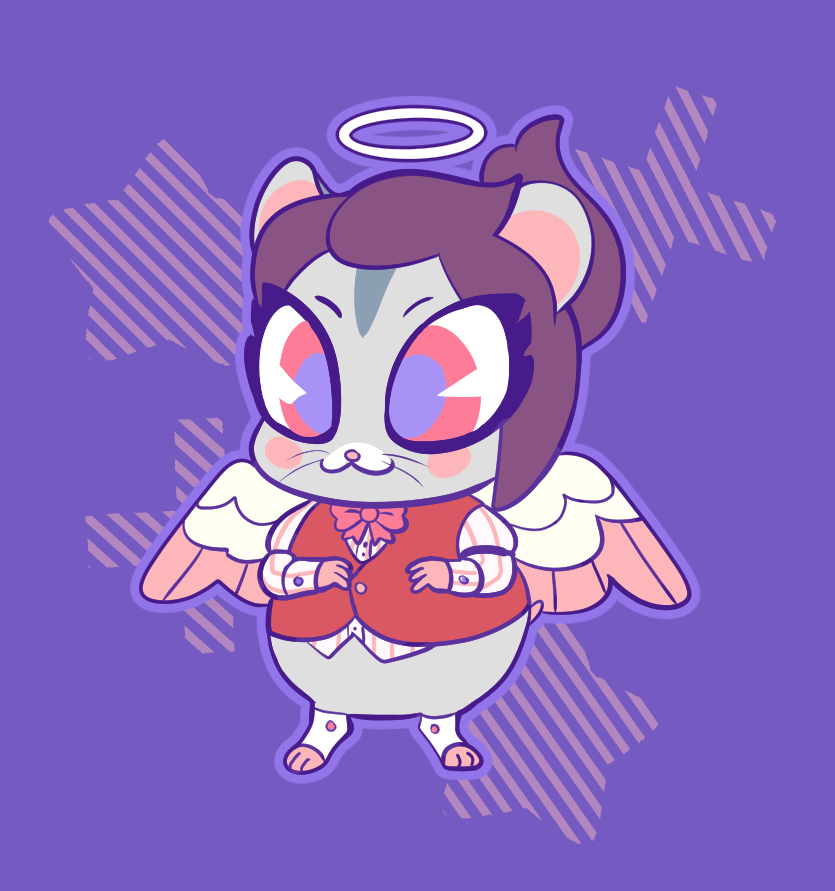 MikkytheHamster's tweet photo. I made my heaven version of my hamsona!!!
WELCOME TO HEAVEN OOOOOOH~

#hazbinoc #hamsona https://t.co/TRHUNudy0B