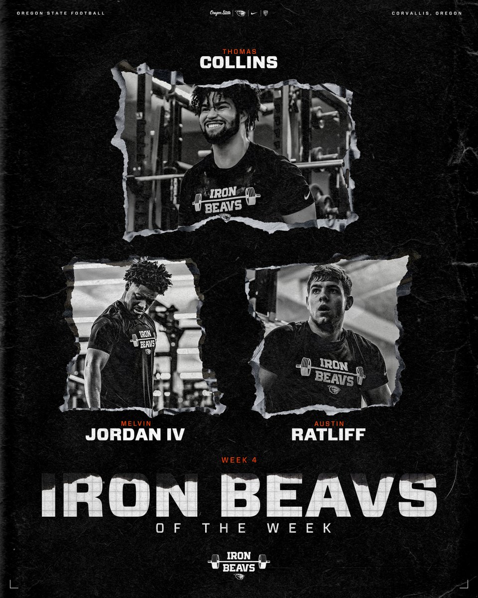 Iron Beavs of the week 😤
––
<a href="/Collins_Thomas1/">Thomas Collins</a> 
<a href="/MelvinJordanIV1/">Melvin Jordan IV</a> 
<a href="/Austin_Ratliff2/">Austin Ratliff</a>