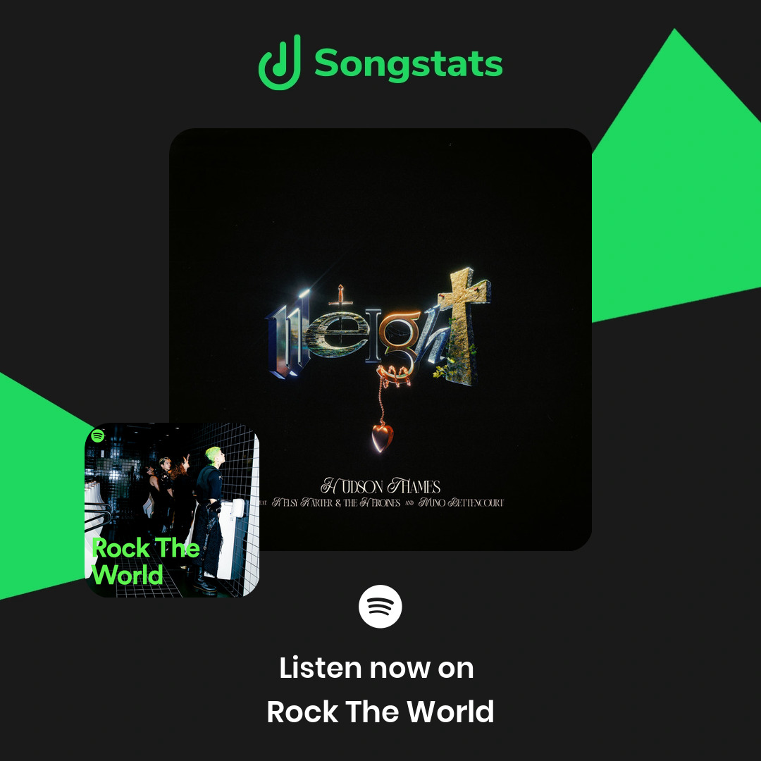 Songstats (@songstatsapp) on Twitter photo <a href="/hudsonthames/">Hudson Thames</a> Aww yeah!! Your track "Weight (feat. Kelsy Karter & The Heroines & Nuno Bettencourt)" got added to the editorial playlist 'Rock The World' with over 47K Followers on Spotify! <a href="/hudsonthames/">Hudson Thames</a> Aww yeah!! Your track "Weight (feat. Kelsy Karter & The Heroines & Nuno Bettencourt)" got added to the editorial playlist 'Rock The World' with over 47K Followers on Spotify!
