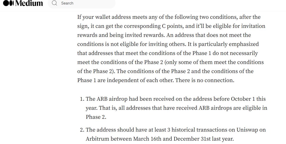 newcryptospace's tweet photo. 1. All addresses that had received $ARB #airdrops are eligible in Phase2.    

2. The address should have at least 3 historical transactions on Uniswap on #Arbitrum between March 16th and December 31st last year. https://t.co/fBbekdd1v0
