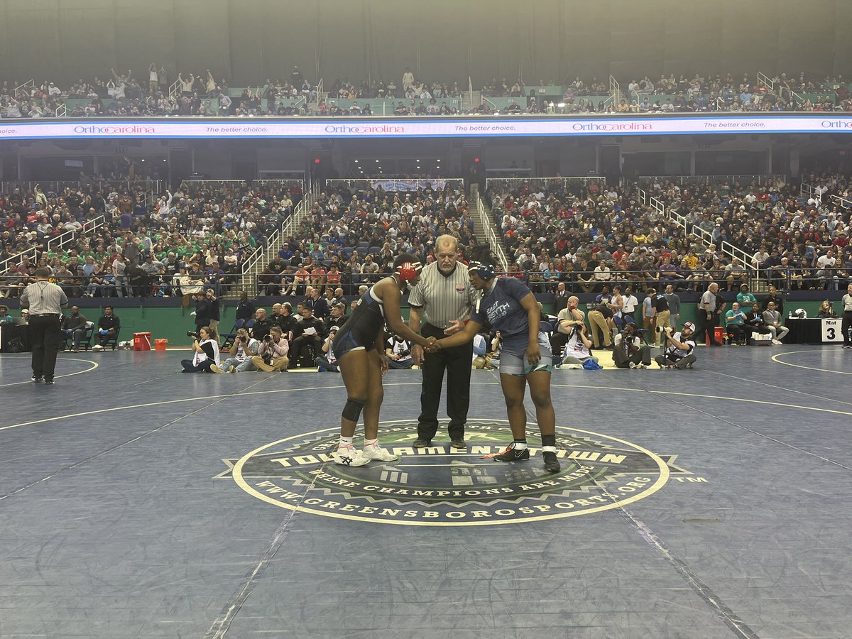 NCHSAA's tweet photo. 🚨History Made at the 2024 NCHSAA Wrestling State Championships!! The first ever NCHSAA Women’s State Wrestling Champion!! 🚨 @NFHS_Org 

Taylor Williams from @EFeagles 

#NCHSAA #BetterTogetherSince1913 https://t.co/uBxCM0gn8J