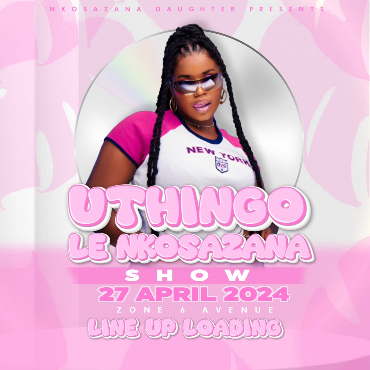 I’m so excited to announce UTHINGO LENKOSAZANA SHOW happening at ZONE 6 VANUE ON THE 27TH OF APRIL 😫❤️ line up coming soon 🥰❤️come in numbers ❤️