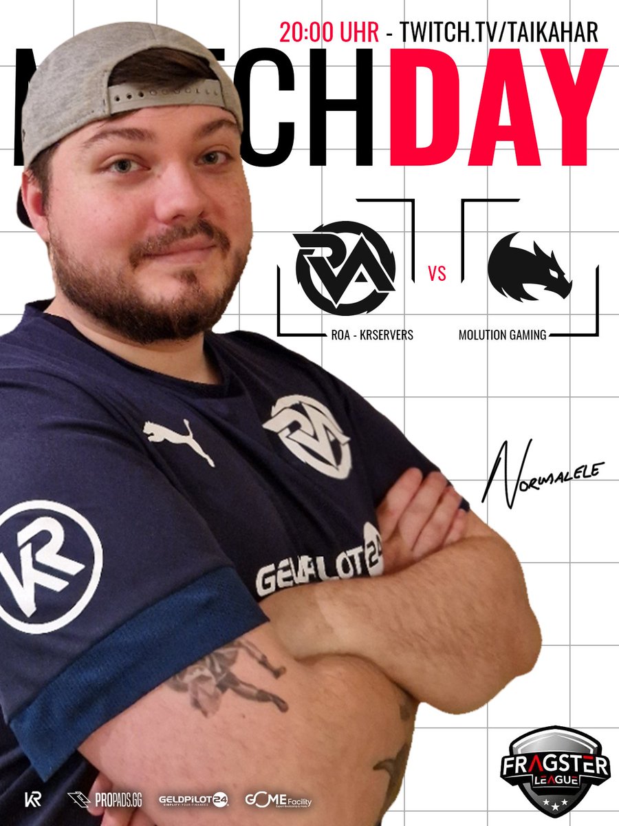 Heute Abend um 20:00 Uhr spielt unser Team KRServers in der <a href="/FragsterD/">Fragster</a> Div3 gegen <a href="/MolutionGaming/">Molution-Gaming</a> 

Zusehen könnt ihr auf Twitch.tv/Taikahar

#CS #CS2 #Counterstrike