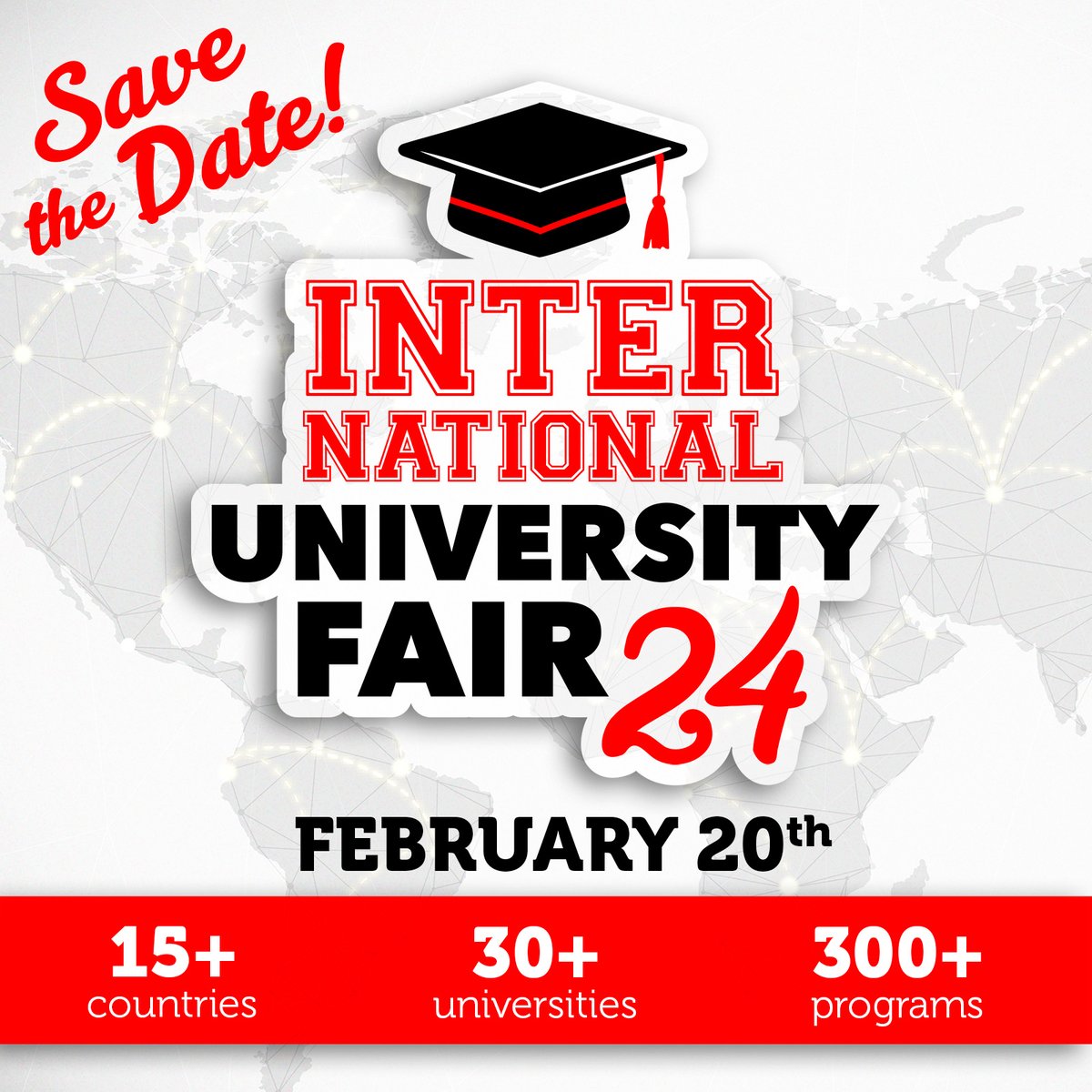 🎓¡Más de 30 universidades de 15 países estarán presentes en la Feria Internacional de Universidades INTER! Registra tu asistencia y descubre todas las oportunidades de estudios en el extranjero. ¡Abierto a familias y amigos INTER! ¡Te esperamos! 

#InterMx #ComunidadINTER