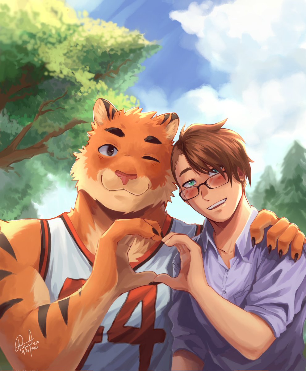 Damion and Cyrus🐯❤️ #furryartwork #rtfvn #RememberTheFlowers