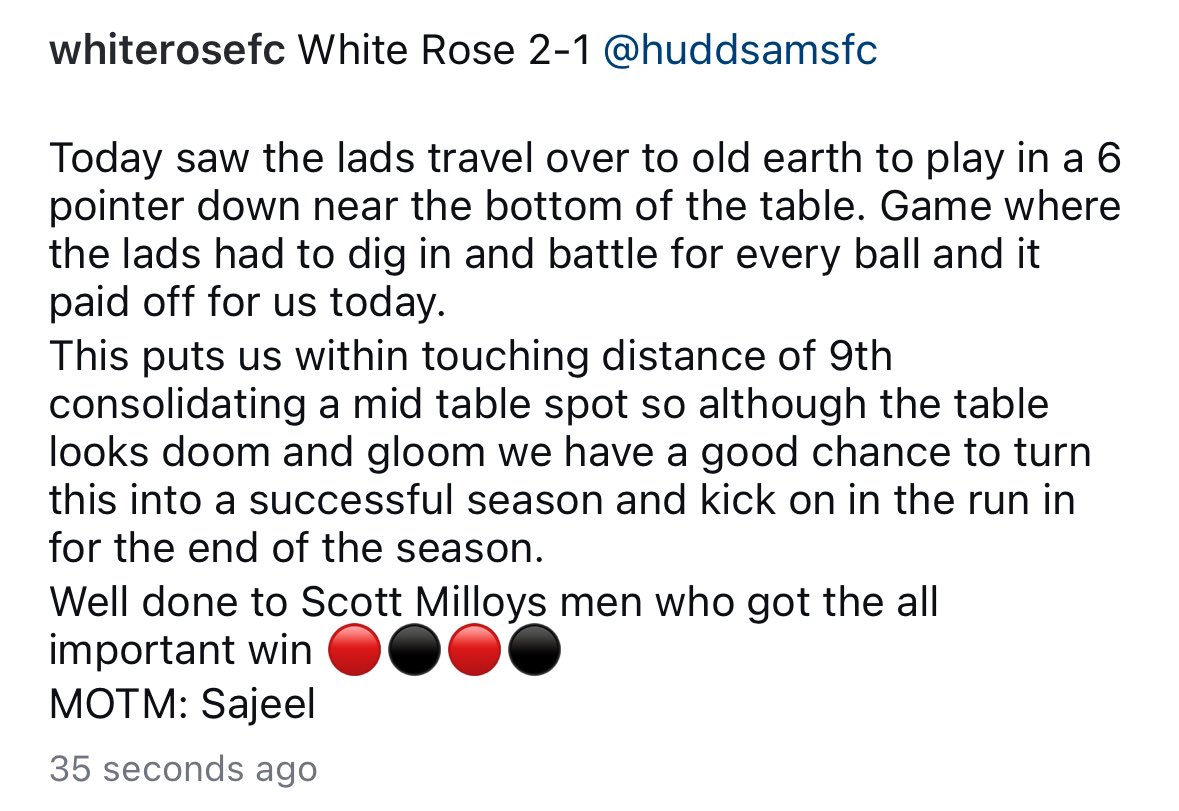 White Rose FC tweet media