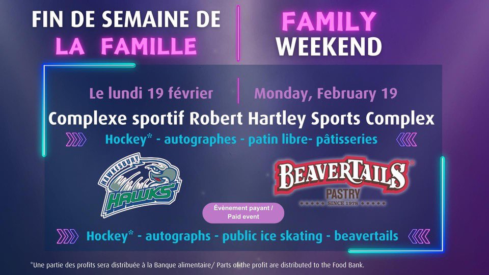 Join the Flock for Family day on Monday Feb 19th. $8 for adults, $3 for kids accompanied by an adult or $5 otherwise. Some proceeds are going to the food bank. After the game, fans can skate with players &amp; get pics and/or autographs.  Puck drop is at 2 PM. #FearTheFlock <a href="/TheCCHL/">The CCHL</a>