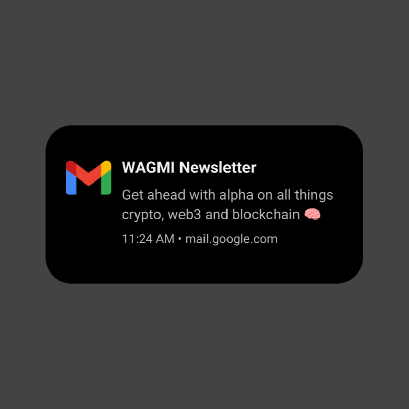 wagmidotglobal's tweet photo. "My friends think I'm a crypto genius, (I'm not) it's because I read WAGMI’s weekly newsletter (and they have no idea it exists)" - Every Crypto Degen