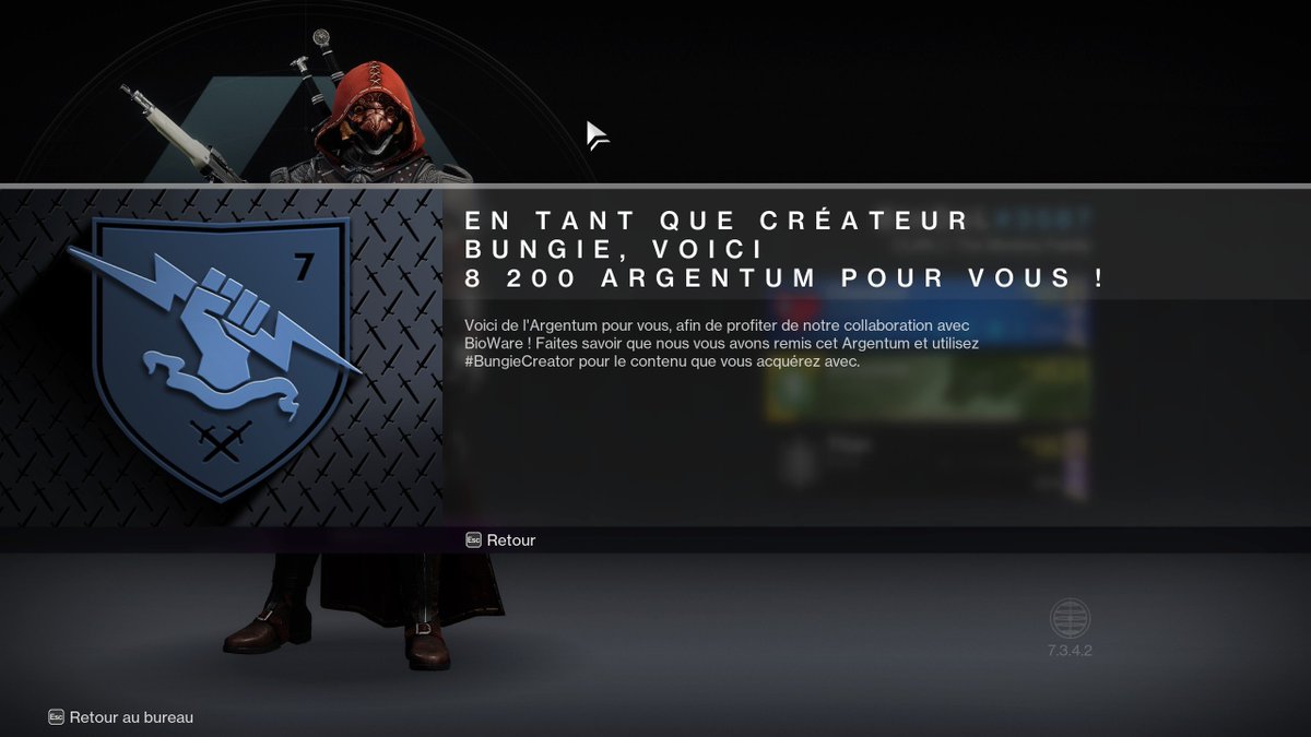 binoold2's tweet photo. Merci beaucoup pour les Silvers @DestinyTheGame  @Bungie et fier d' être un nouveau #BungieCreator !!
🐵🙈 https://t.co/spuiAEP4kA