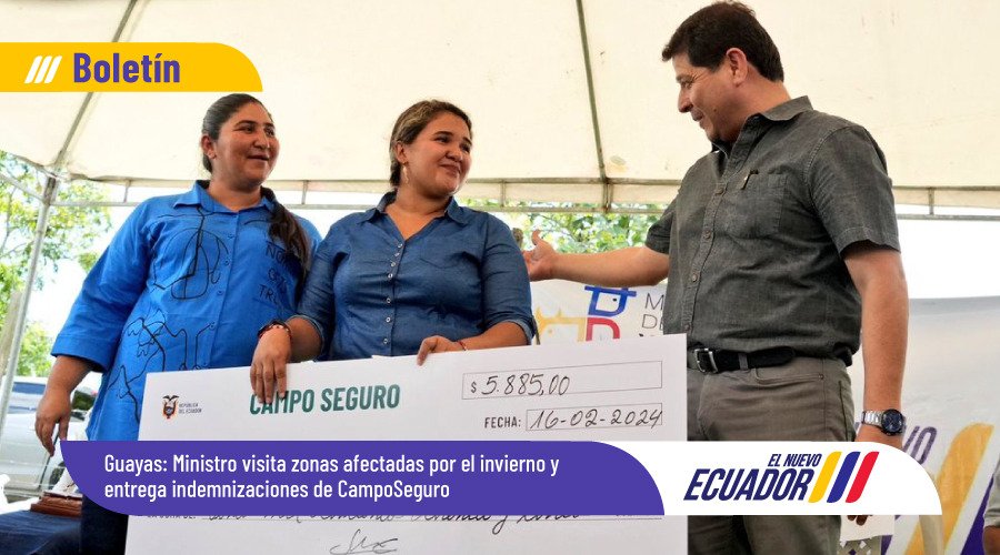 #BoletínMAG 📰 | En Jujan, provincia de Guayas, el ministro <a href="/DPalaciosEc/">Danilo Palacios</a> visitó zonas afectadas por el invierno y entregó insumos agropecuarios que benefician a más de 670 personas. 

Conoce más ➡️ bit.ly/3wv4OWU