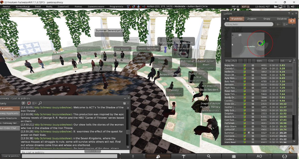 PanteraPolnocy's tweet image. The "In the Shadow of the Iron Throne" non-profit show in #SecondLife, in #Avilion - supporting #RelayForLife.