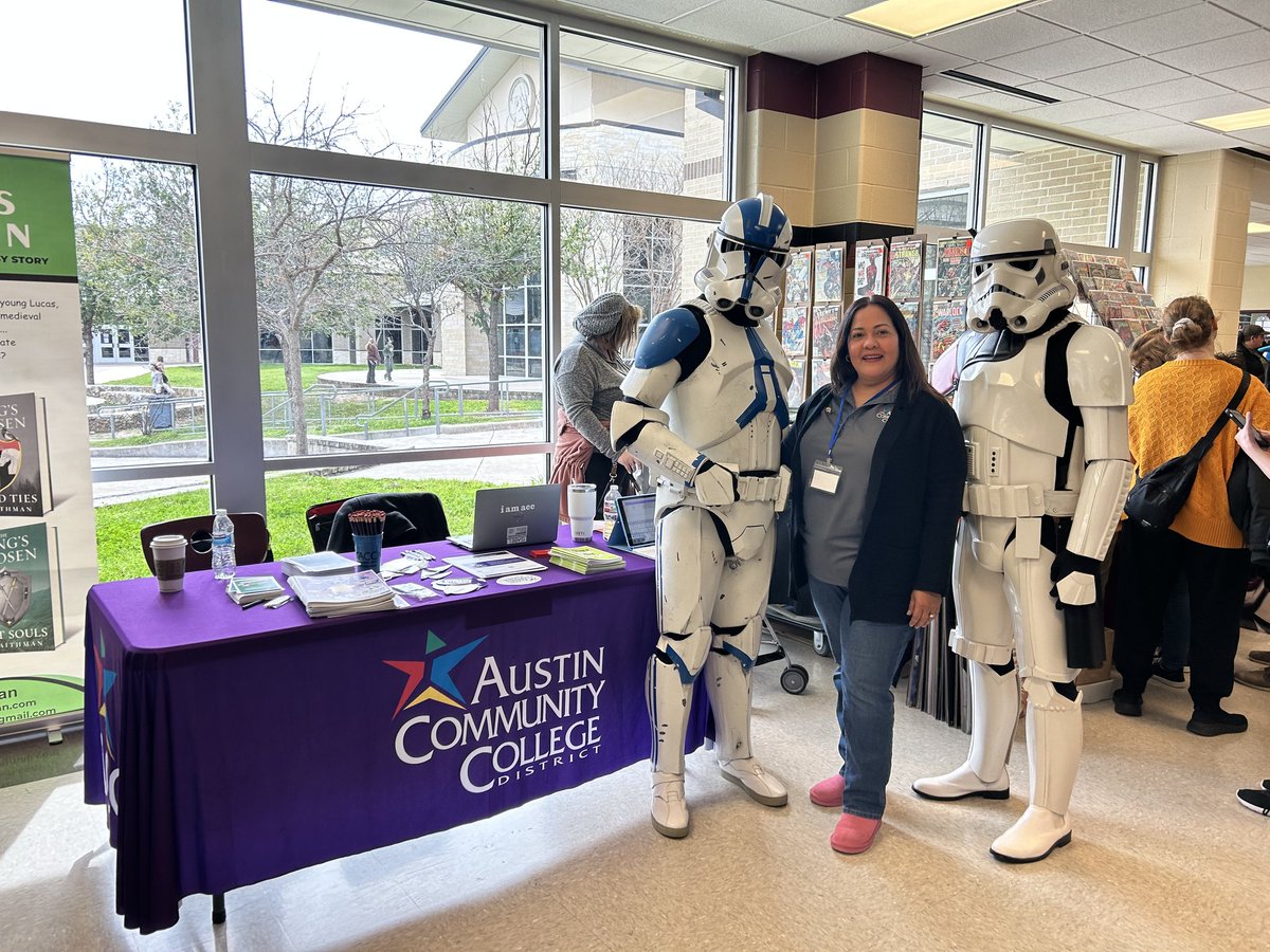 R.B. the Riverbat (@rbtheriverbat) on Twitter photo It was not so long time ago, in a high school not so far, far away that ACC reps talked to attendees at todays "Kids and Teen Comicon" at Round Rock High School. They must have heard that we have the biggest ACCelerator in the galaxy. ๐
<a href="/accdistrict/">ACC District ๐ฆ</a> #ACCRiverbat
#ECHS It was not so long time ago, in a high school not so far, far away that ACC reps talked to attendees at todays "Kids and Teen Comicon" at Round Rock High School. They must have heard that we have the biggest ACCelerator in the galaxy. ๐
<a href="/accdistrict/">ACC District ๐ฆ</a> #ACCRiverbat
#ECHS