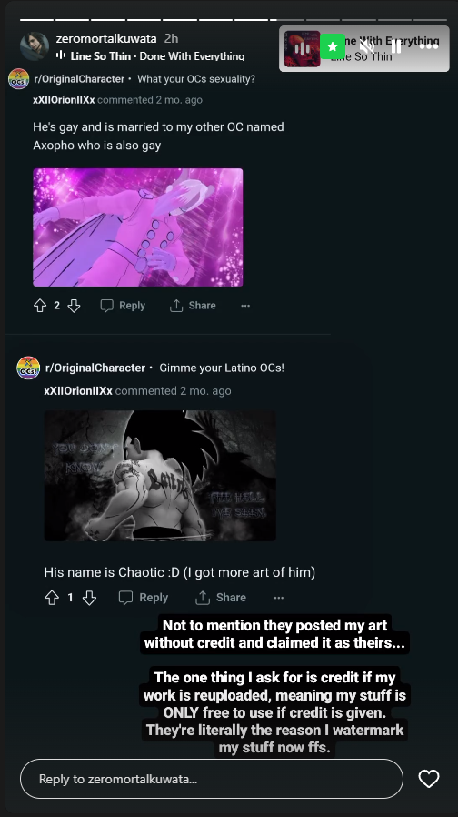 SayNOtoPredator's tweet photo. @ZeDoctorBlur Oh she is an art thief too? Welp that ain't really a shocker now ain't it :) 
Thanks to @KuwataZero for allowing us to reupload the Insta Stories https://t.co/fgMzhtuP2Y