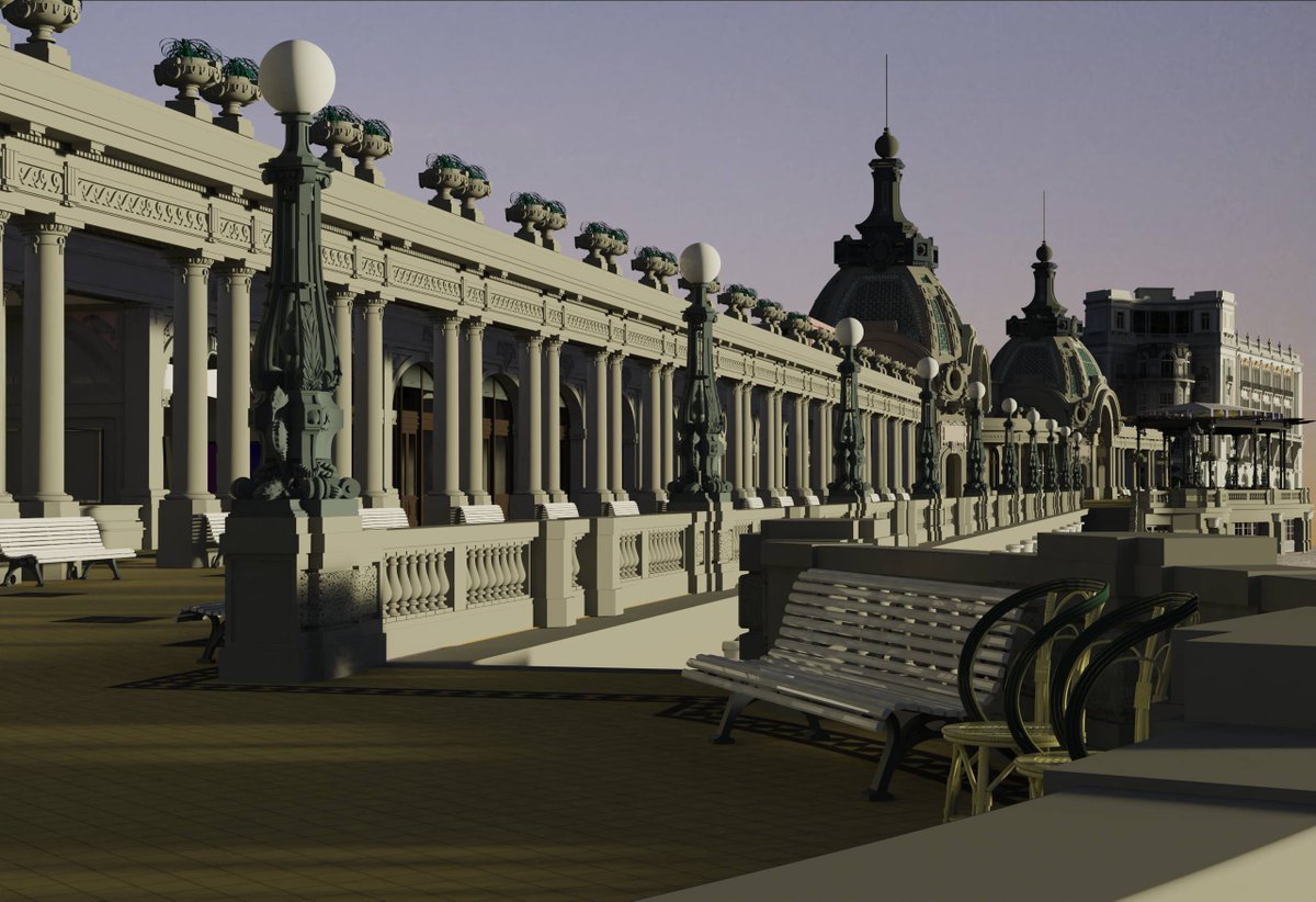 FotosFamiliaMdP's tweet image. Reconstrucción digital de un ícono arquitectónico perdido: la vieja rambla Bristol de Mar del Plata, demolida a fines de la década del '30. Trabajo realizado por el diseñador gráfico Sergio Calvé.