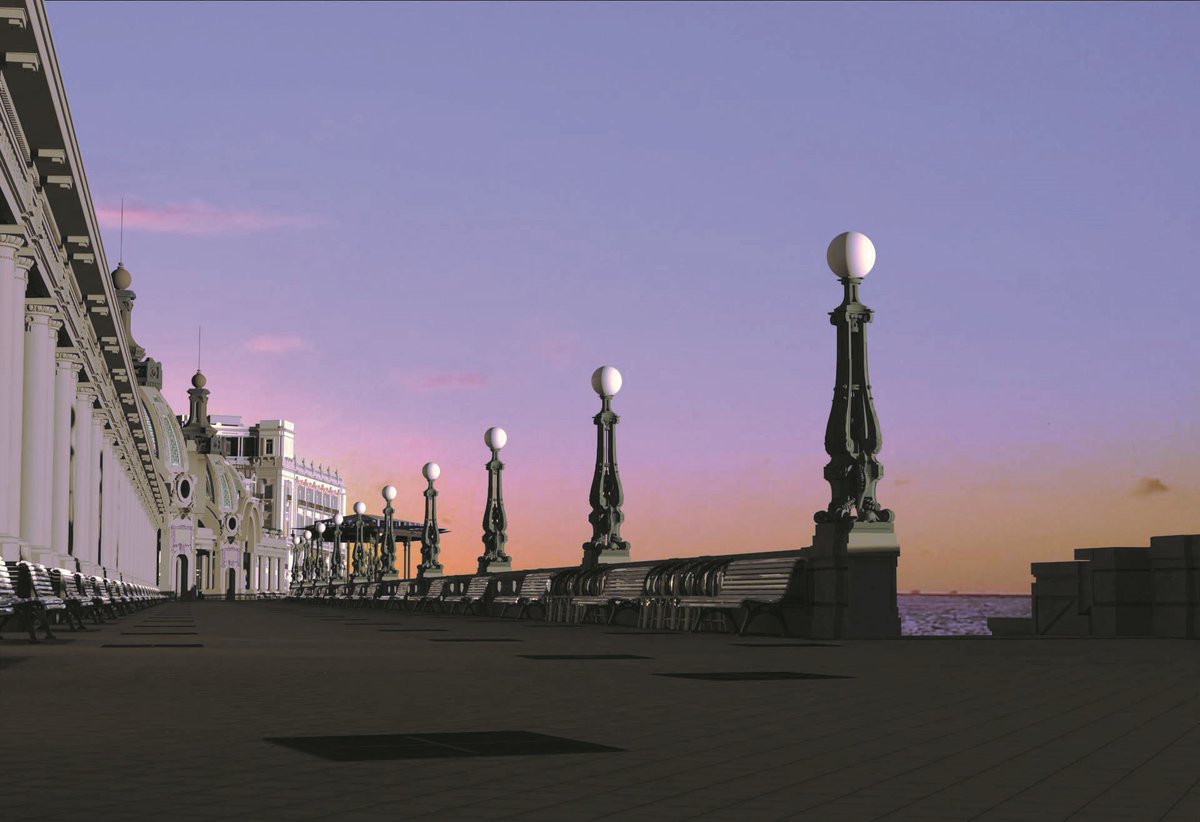 FotosFamiliaMdP's tweet image. Reconstrucción digital de un ícono arquitectónico perdido: la vieja rambla Bristol de Mar del Plata, demolida a fines de la década del '30. Trabajo realizado por el diseñador gráfico Sergio Calvé.