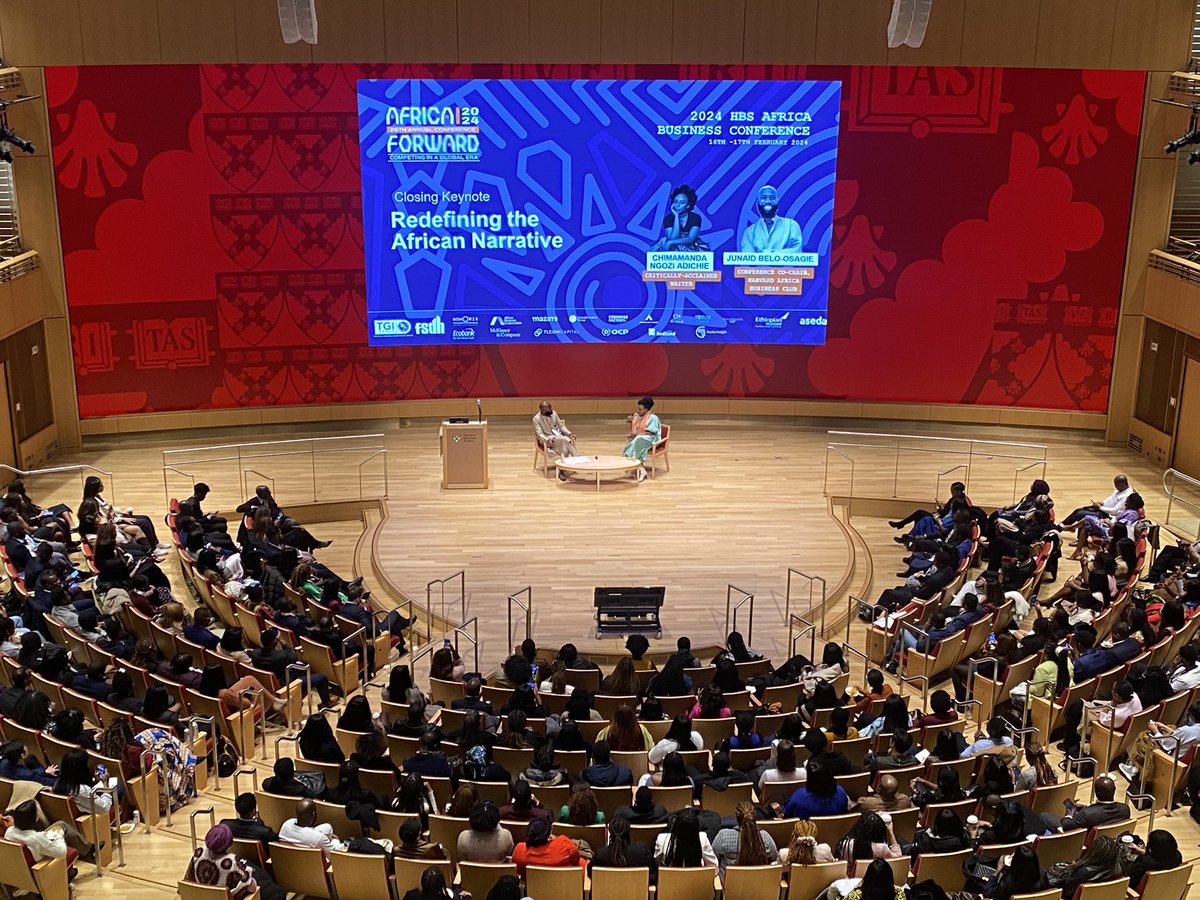 lundiestrom's tweet photo. Ending the @HarvardHBS 2024 Africa Conference on a high 👏👏 @ChimamandaReal https://t.co/9VsYD88P7A