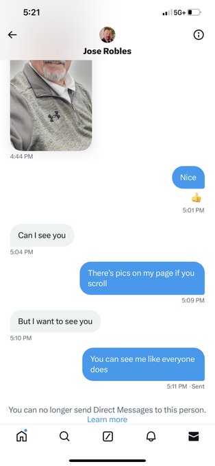 Dude messages me, demands pics then blocks when I decline 😂 @jrj1964 https://t.co/vscpuYIKLJ