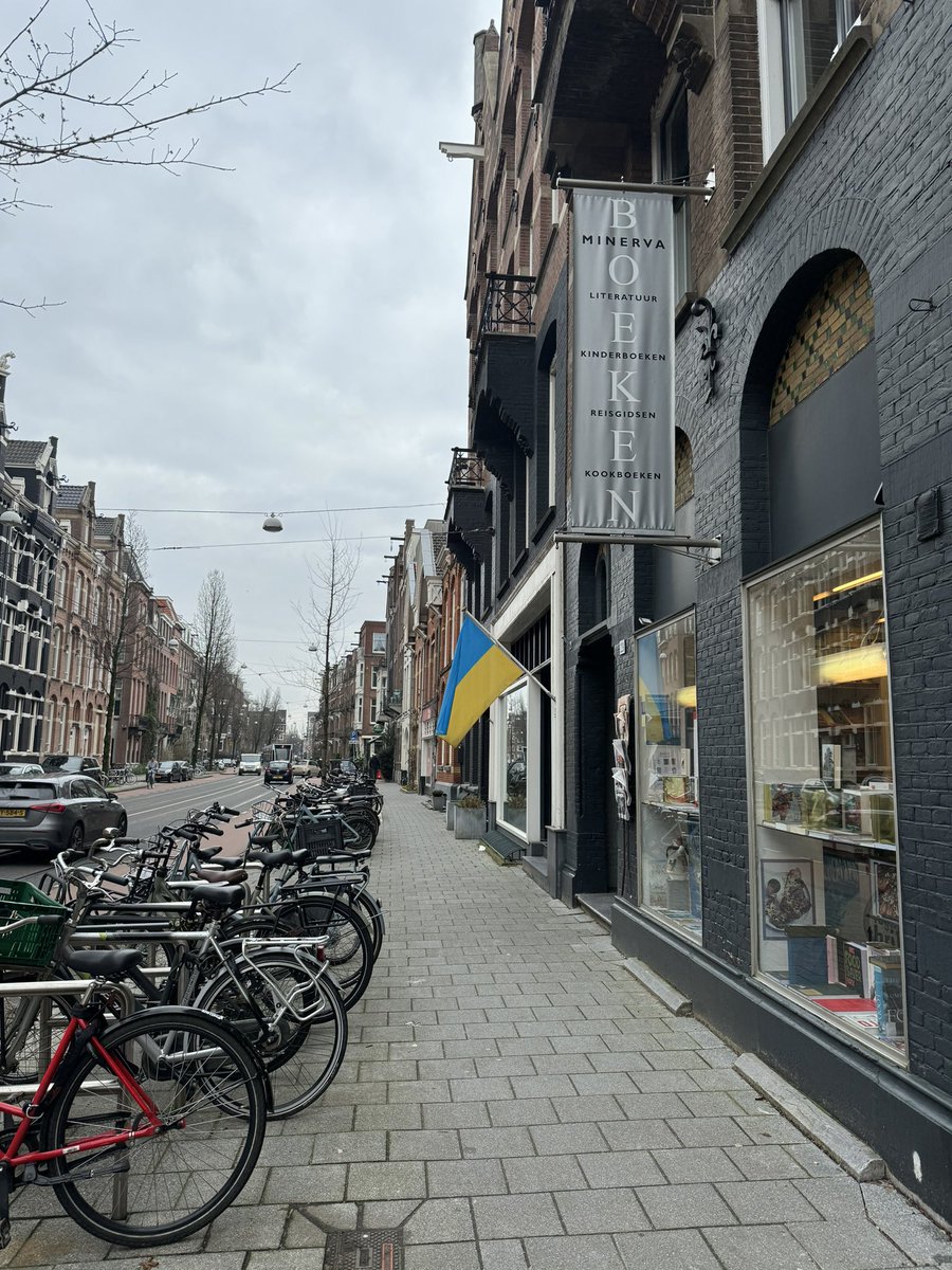 Such a small but significant support in our neighborhood. This bookstore has been explicit supporter for Ukraine, ❤️.