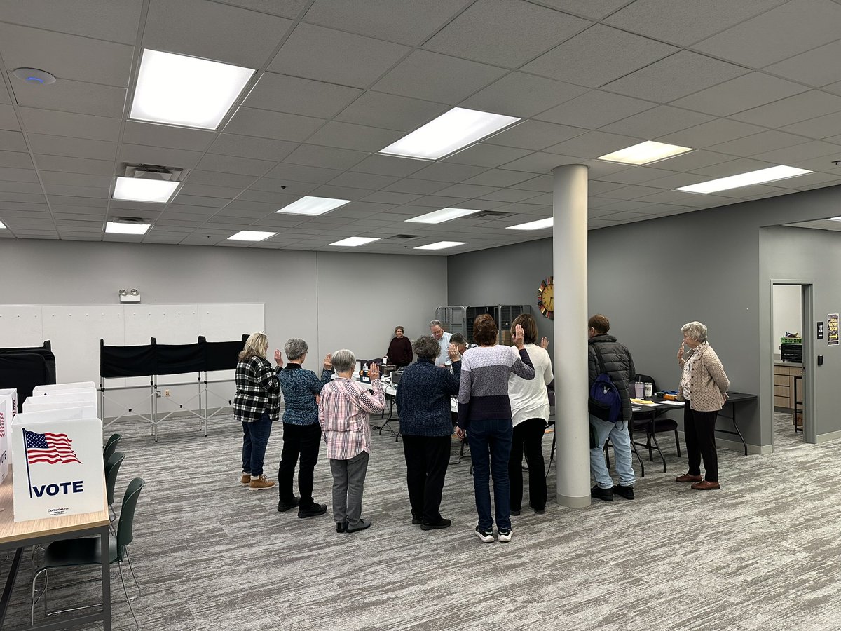 What a great Day #1 for Early Voting! Didn’t take many pictures because I was busy, but I love this one of our workers taking the Oath of Office before starting their day. Thank you all for what you do! And if you haven’t voted yet - come on out! 🇺🇸