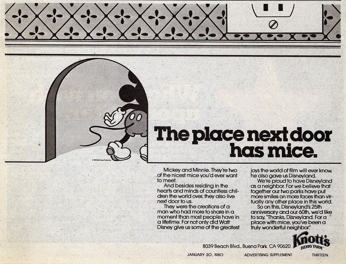 44 year old ad by Knott's Berry Farm.