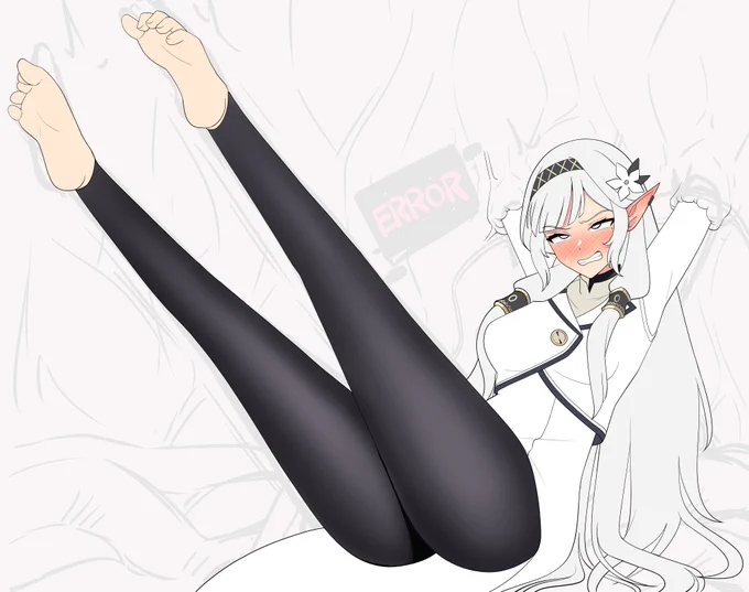 線画出来たので色置き。ヘイローは諸事情で最後に描くよ 