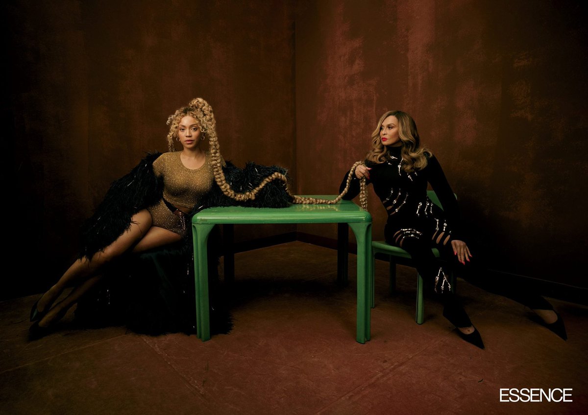 BeyLegion's tweet photo. Beyoncé &amp; Ms. Tina for @Essence Magazine — March/April 2024 https://t.co/vOywxGtQfC