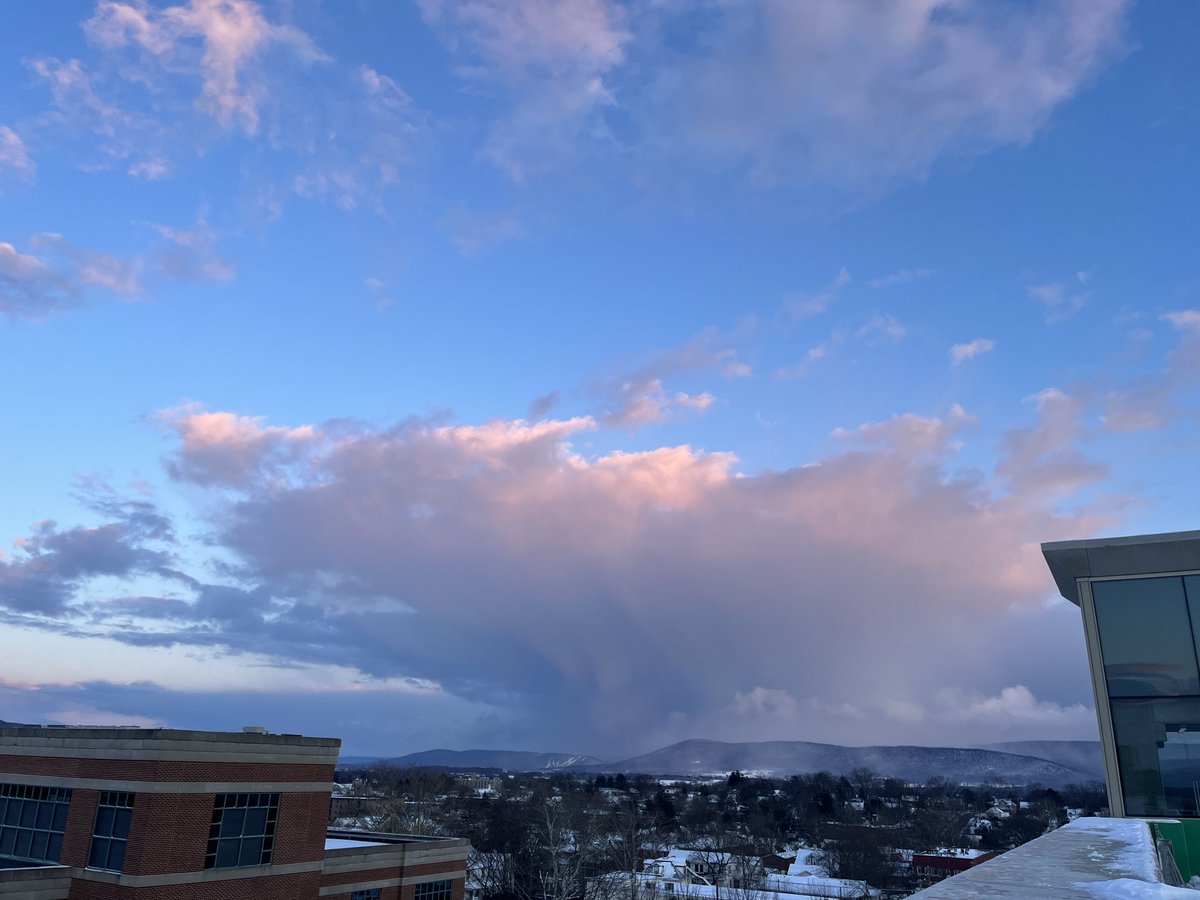 Beautiful back end view of the snow squall that just rolled though