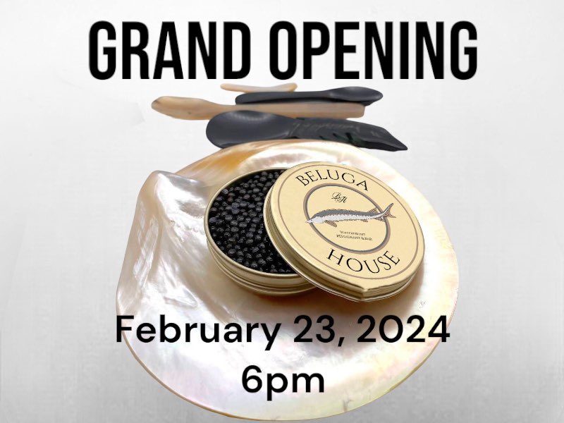 JuiceBerry21's tweet photo. 🎉🥂 Save the Date! 🥂🎉
We are thrilled to announce that the Grand Opening of Beluga House Waterfront Restaurant will take place on Friday, February 23, 2024, at 6 pm! 🌟 You are invited to join us for a delightful celebration featuring complimentary sparkling wine and tapas.🍾 https://t.co/iQXXv9vizr