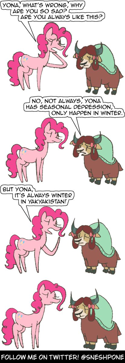 sneshpone's tweet photo. Yak Smashed [COMIC] #mlp #pinkiepie #yonayak https://t.co/AXopdJ4TEl