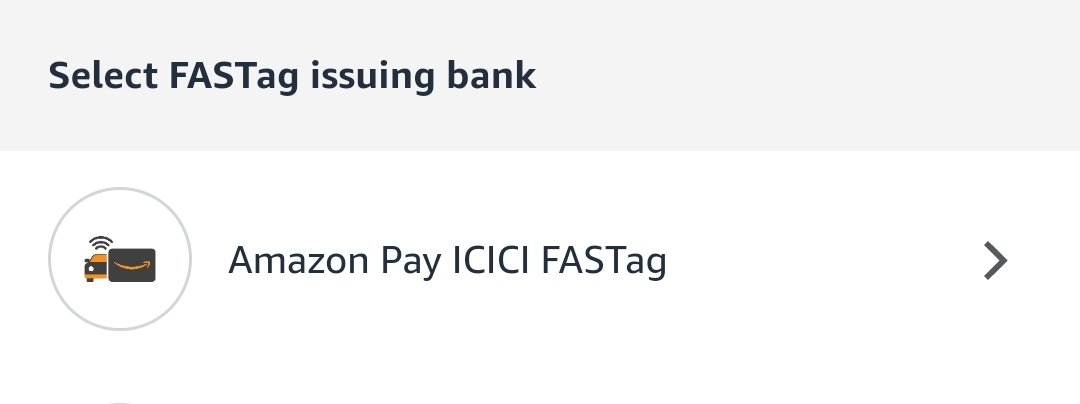 AlwaysSandeeep's tweet photo. @amazonIN @AmazonHelp 
Hi, I need clarity on fastag. What is the difference between these two images and how to purchase Amazon pay Icici fastag. https://t.co/XFK2h2mtlj
