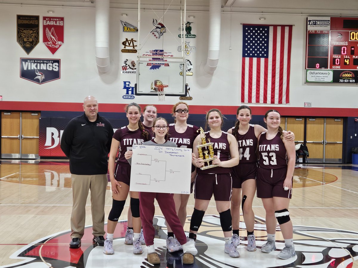 8th Grade Henry County Champions 🏀 @trititanAD @TriTitanGVB @KaylyCline