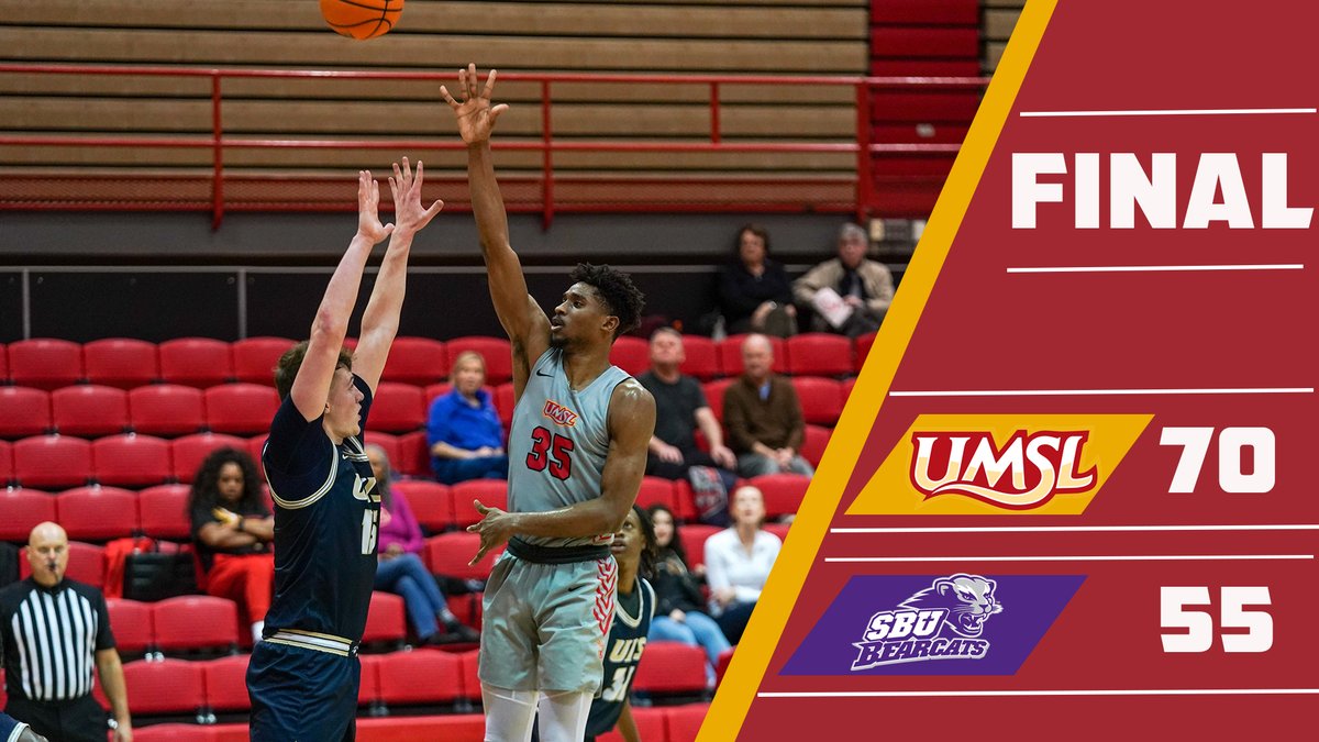 .@UMSLMBB leads from start to finish at Southwest Baptist on Saturday. Troy Glover II finished with 18 points and 7 rebounds in the contest #GLVCmbb #FeartheFork🔱#tritesup🔱