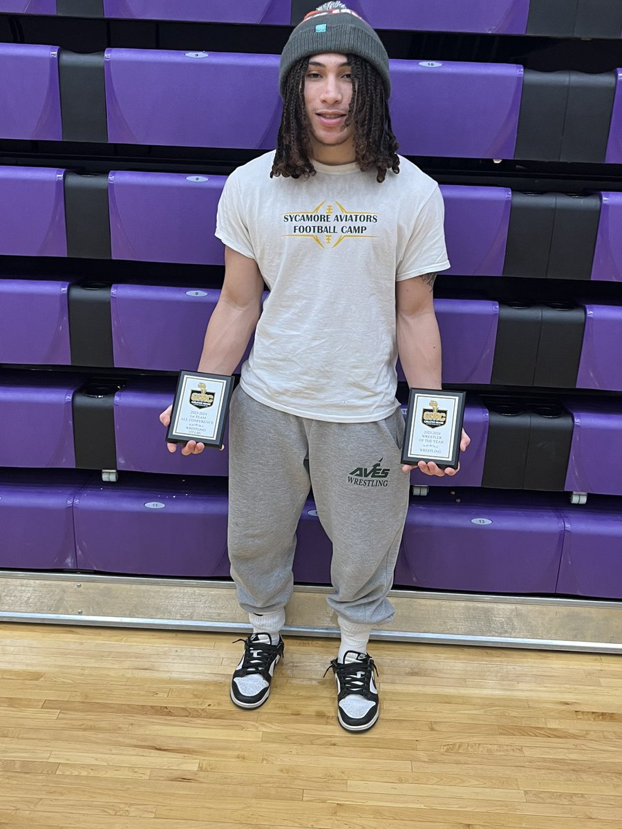 GMC Wrestler of the Year
Eugene Harney 
(Also Sycamore’s first 4 time GMC Champ)