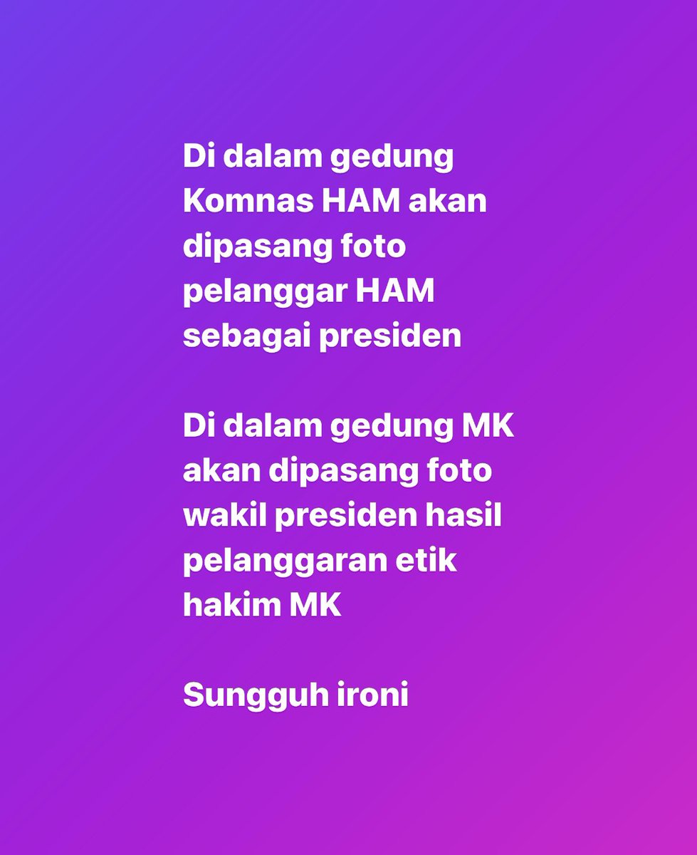 Pancasila hancur jadi debu. Demokrasi terbakar jadi abu. Sungguh menyedihkan nasib negeriku ini.