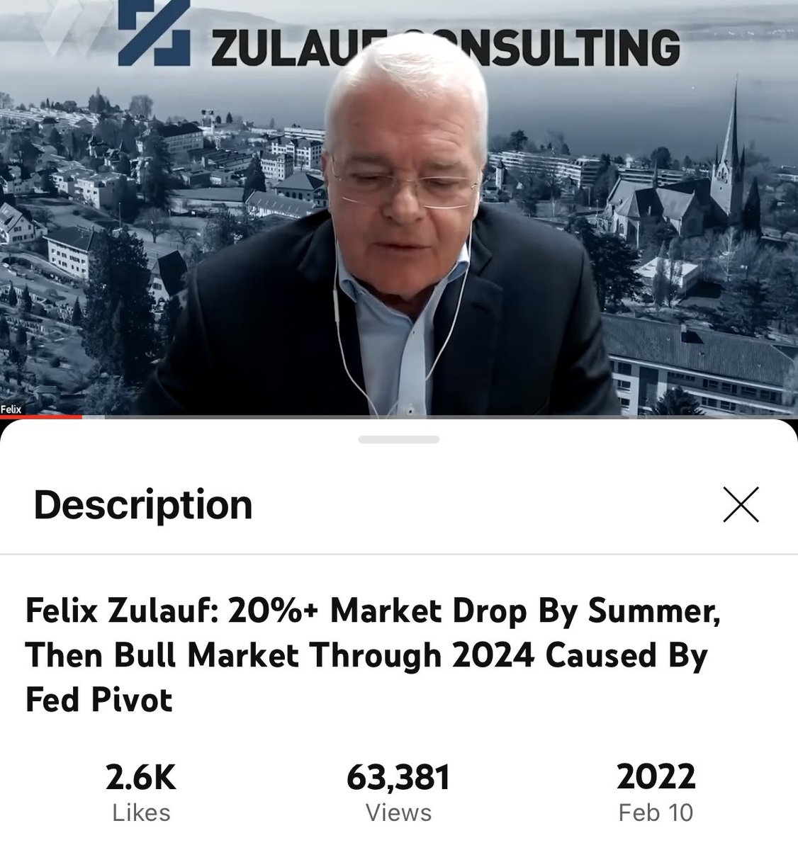 @JaymesRosenthal @menlobear Part of the reason Adam grew the audience he did on Wealthion is because his guests were consistently RIGHT in early 2022 right before the market (esp tech and crypto) seriously corrected.  Many were caught offsides.

Can’t get much more accurate than Felix was here