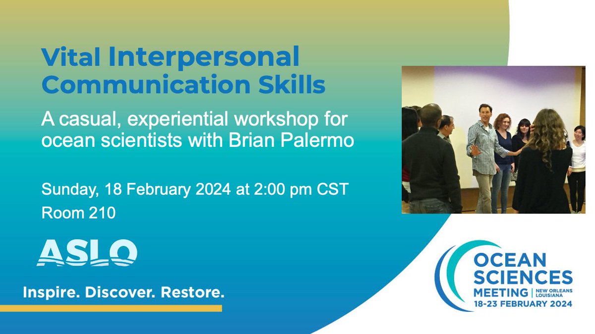 ASLO (@aslo_org) on Twitter photo Are you attending #OSM24? Join ASLO for a special #SciComm workshop with actor and comedian <a href="/brianpalermo/">brian palermo</a> on Sunday 2/18 at 2:00 pm CT in room 210 of the convention center.ย All career stages welcome. Itโs a great way to start off your OSM meeting! eppro02.ativ.me/web/index.php?โฆ #OSM2024 Are you attending #OSM24? Join ASLO for a special #SciComm workshop with actor and comedian <a href="/brianpalermo/">brian palermo</a> on Sunday 2/18 at 2:00 pm CT in room 210 of the convention center.ย All career stages welcome. Itโs a great way to start off your OSM meeting! eppro02.ativ.me/web/index.php?โฆ #OSM2024