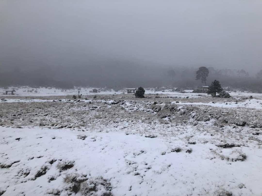 HuamantlaH's tweet photo. La #Malinche se viste de blanco y nos regala esta hermosa foto postal. Luego de la lluvia constante  la madrugada de este sábado así amaneció. 

El ascenso a la cumbre del Parque Nacional La Montaña Malinche o Matlalcuéyatl se encuentra restringido. https://t.co/0Le41bdYOZ