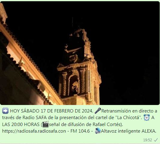 APÚNTATE AL NUEVO "CANAL DE RADIO SAFA" Y DISFRUTARÁS DE NUEVAS EXPERIENCIAS:
whatsapp.com/channel/0029Va… con las tecnologías de Inteligencia Artificial (IA), y muchas novedades como requiere una RADIO DEL SIGLO XXI. <a href="/Ecija_Sevilla/">Ecija-Sevilla</a> #SevillaHoy  #Andalucia #InteligenciaArtificial